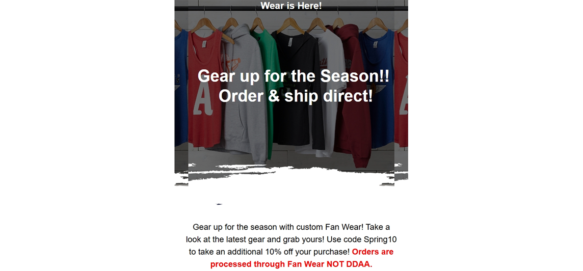 New DDAA apparel shop!